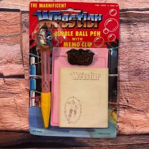 The Magnificent Wrestler Bubble Ball Pen with Memo Clip No. 9405 Lucha Mask